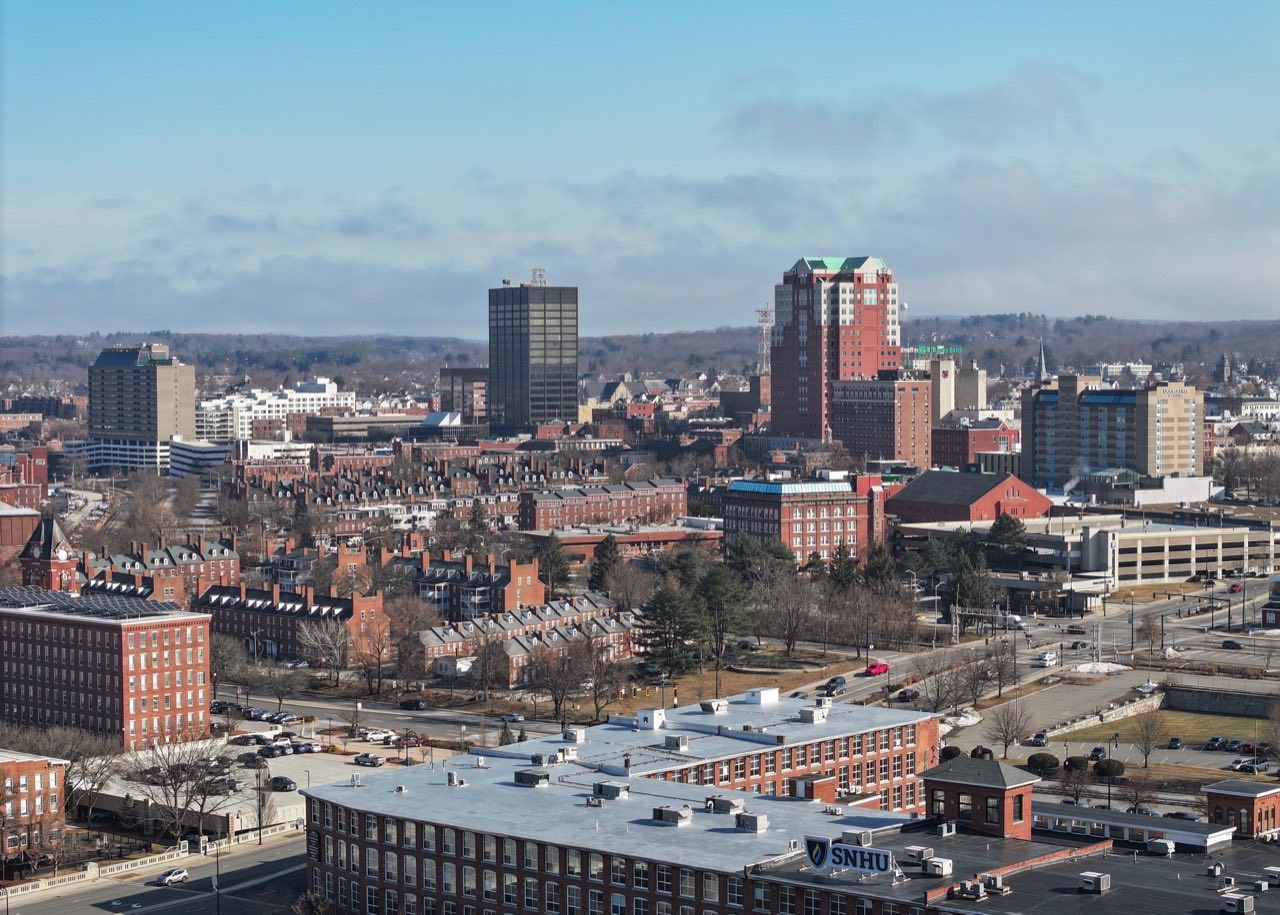 The Manchester, New Hampshire skyline
