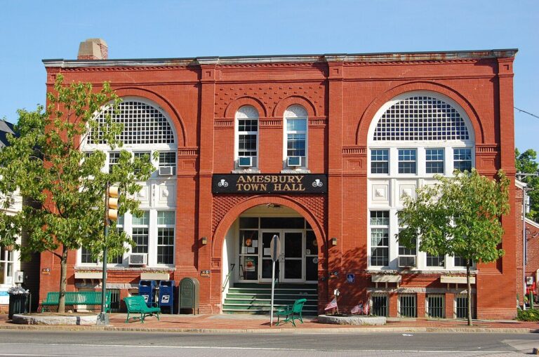 Amesbury Town Hall in Amesbury, Massachusetts