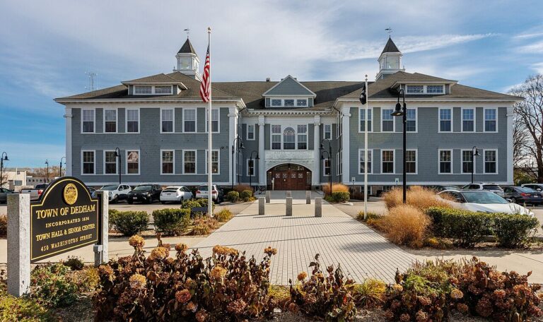Dedham Town Hall and Senior Center in Dedham, Massachusetts