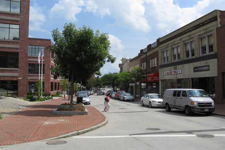 Pleasant Street in Malden, Massachusetts