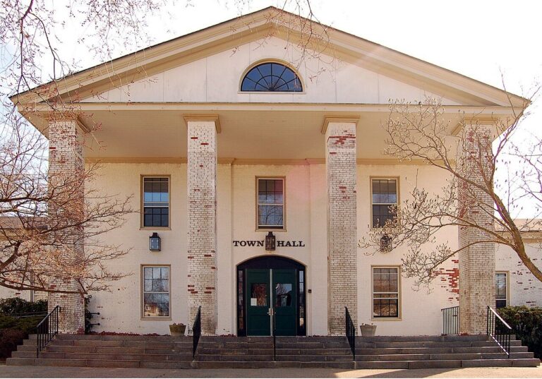 Town Hall in Manchester-by-the-Sea, Massachusetts