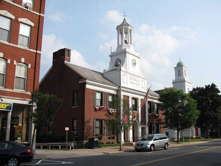 Westborough Town Hall in Westborough, Massachusetts