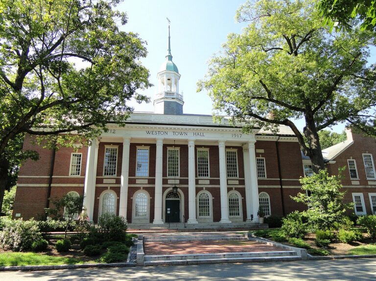Weston Town Hall in Weston, Massachusetts